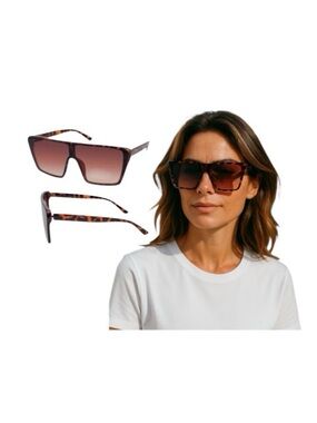 Generic Fashion Plastic Oversized Square Full Rim Sunglasses
